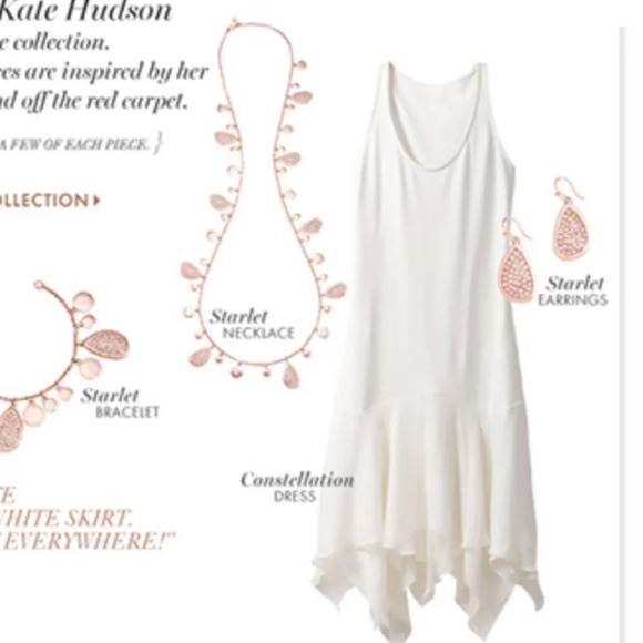 Kate Hudson Ann Taylor sz 6 Constellation Dress soft romantic luxury cuerpo - Picture 4 of 8